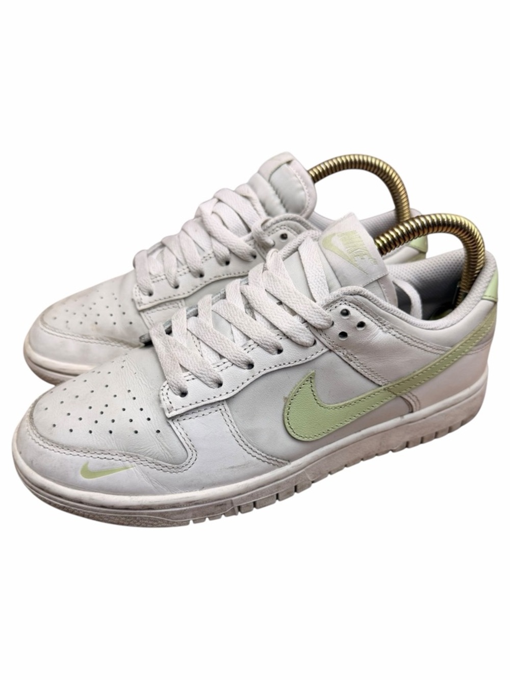 Nike Wmns Size 7.5 Dunk Low Phantom Olive Aura Women Leather Off-white Sneakers
